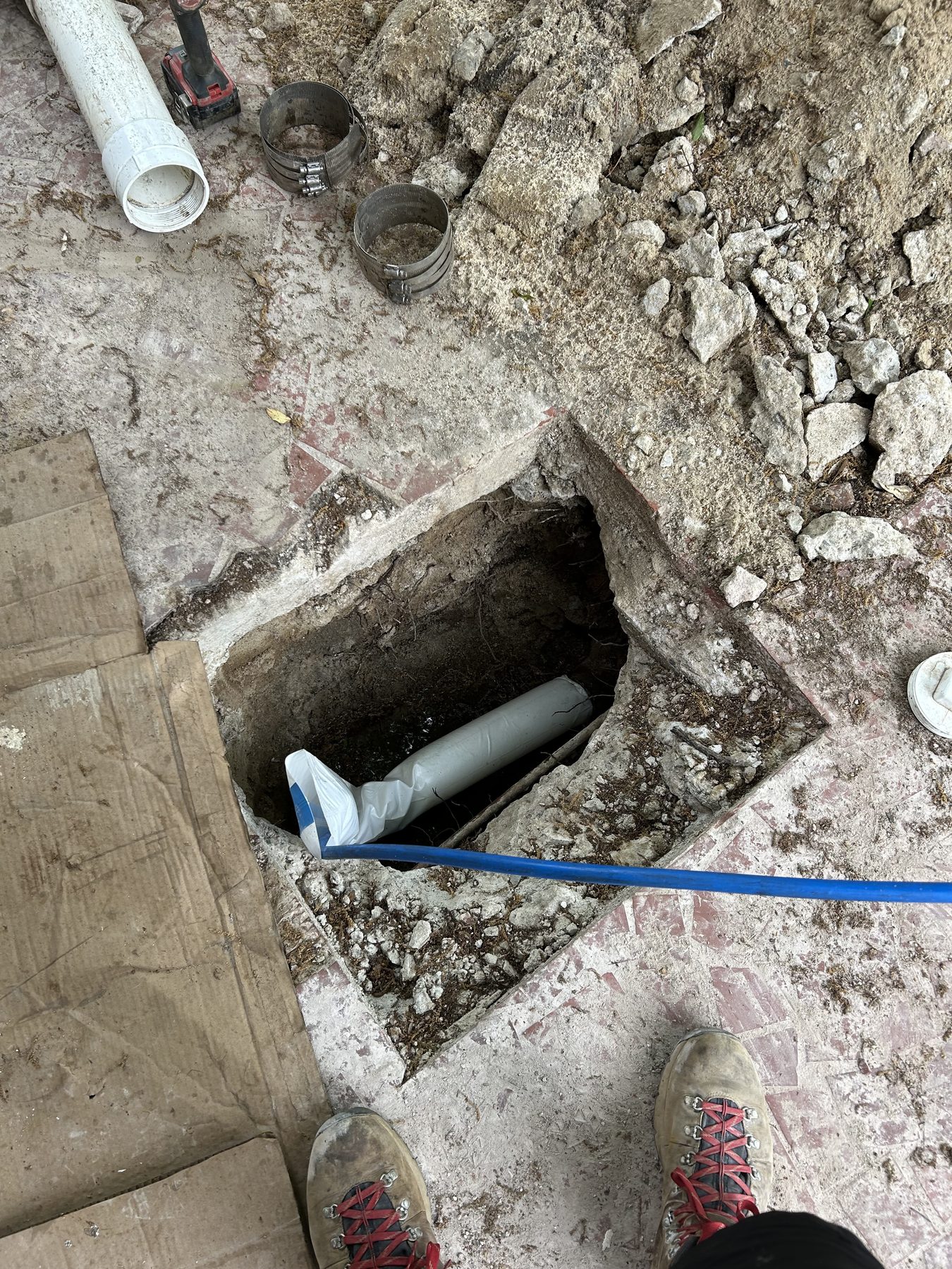 Under slab and hardscape